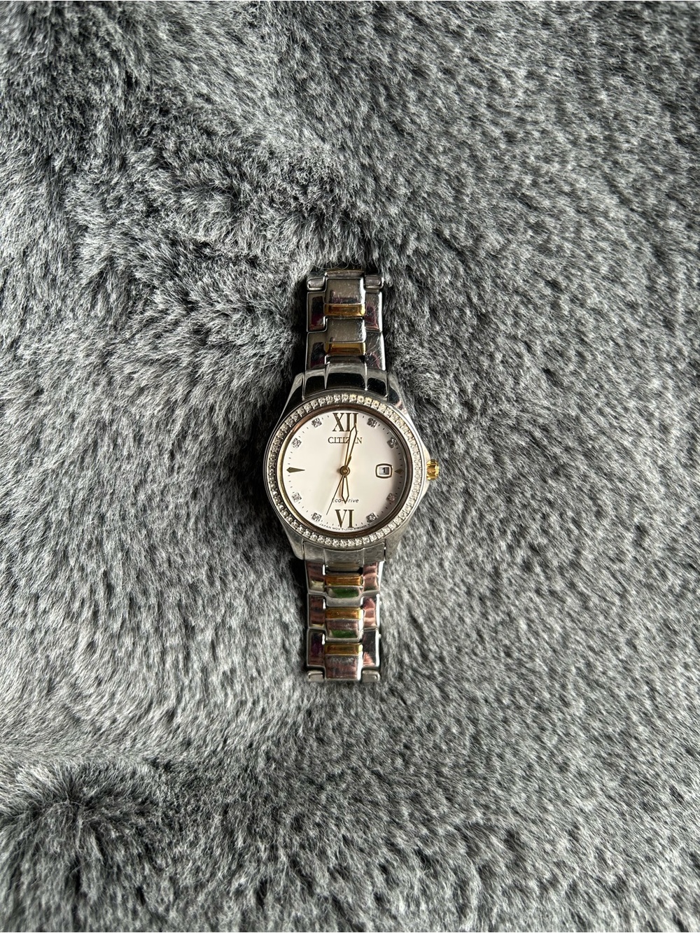 Citizen Womens Crystal Accent Two Tone Stainless Steel Bracelet Watch